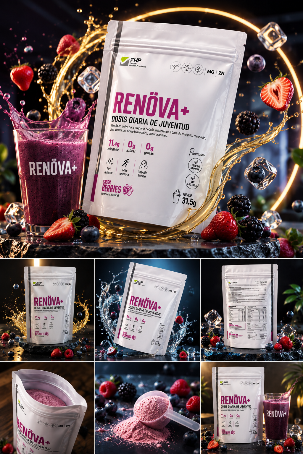 Renova Colágeno Hidrolizado con Biopéptido Activos Berries