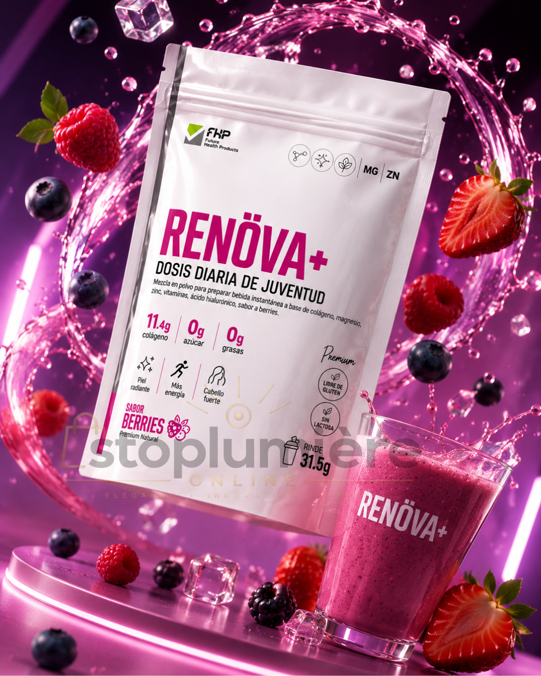 Renova Colágeno Hidrolizado con Biopéptido Activos Berries
